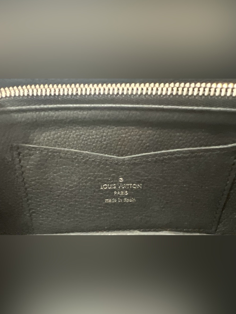 Louis Vuitton Black Leather Wallet with Silver LV Logo - Picture 4 of 11